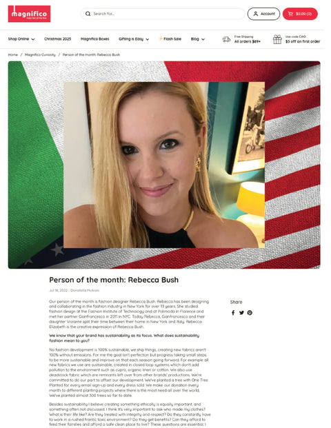 Magnifico — Person of the Month: Rebecca Bush