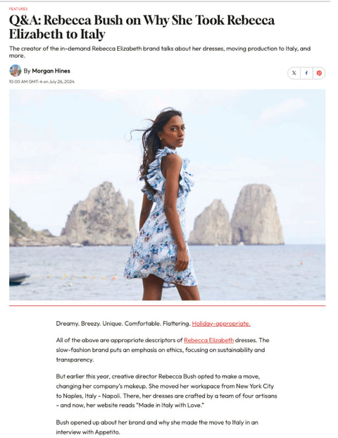 APPETITO Q&A: Rebecca Bush on Why She Took Rebecca Elizabeth to Italy by Morgan Hines