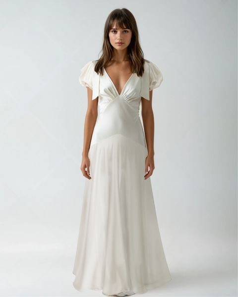 Amara Bow Gown Ivory