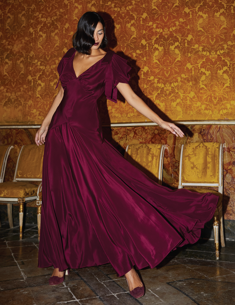 Amara Bow Gown Mulberry