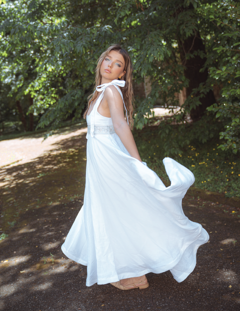 Nerina Dress | Porcelain