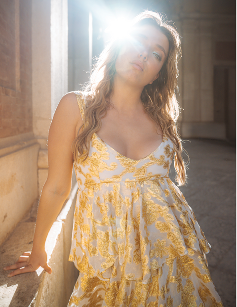 Aurienne Gown | Gold Leaf
