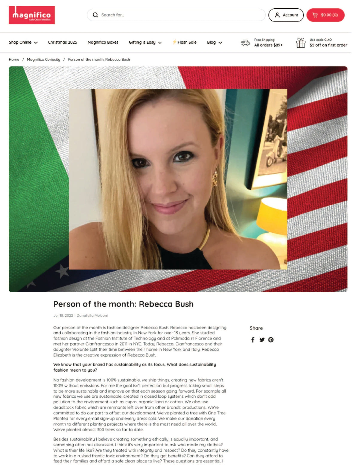 Magnifico — Person of the Month: Rebecca Bush