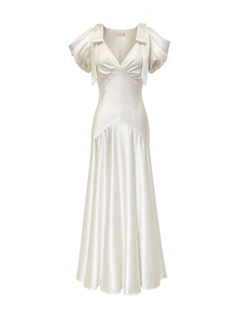 Amara Bow Gown Ivory