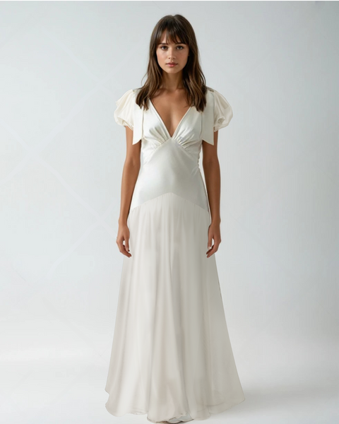 Amara Bow Gown Ivory