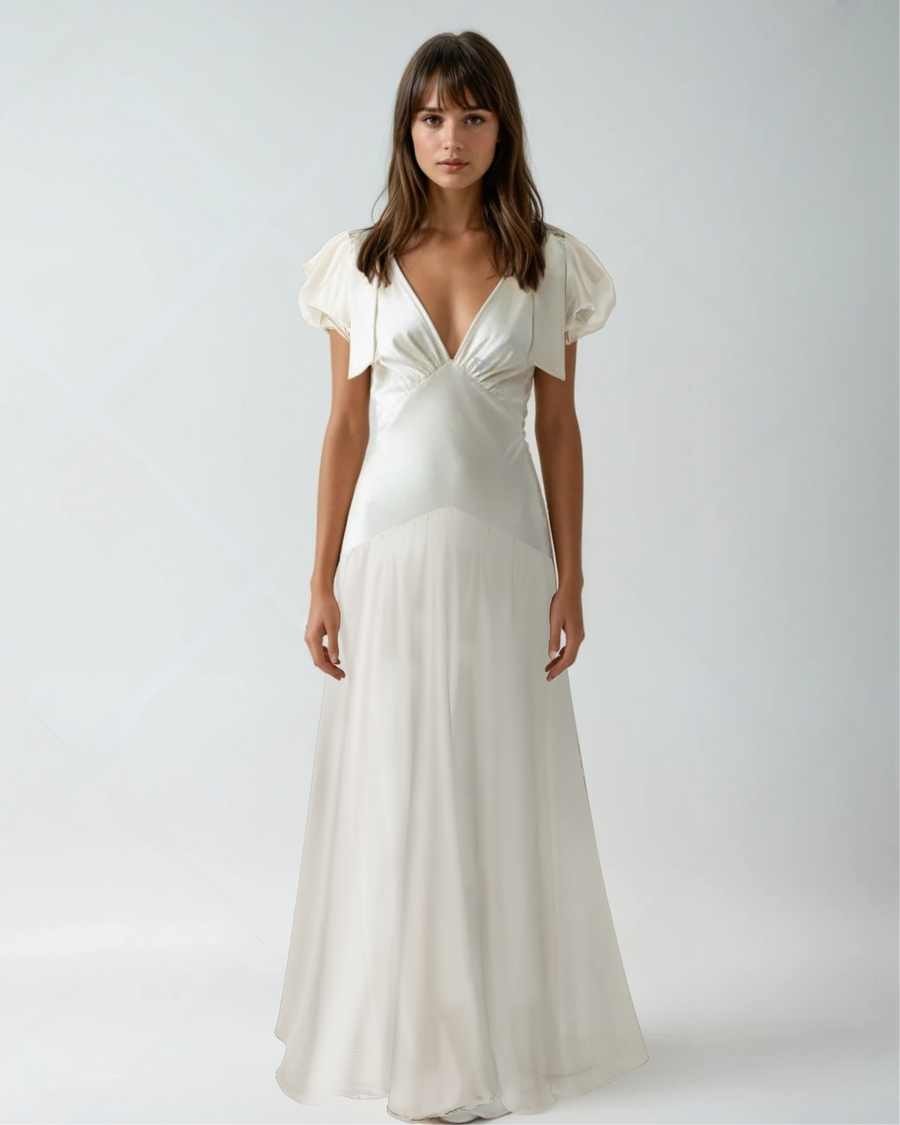 Amara Bow Gown Ivory