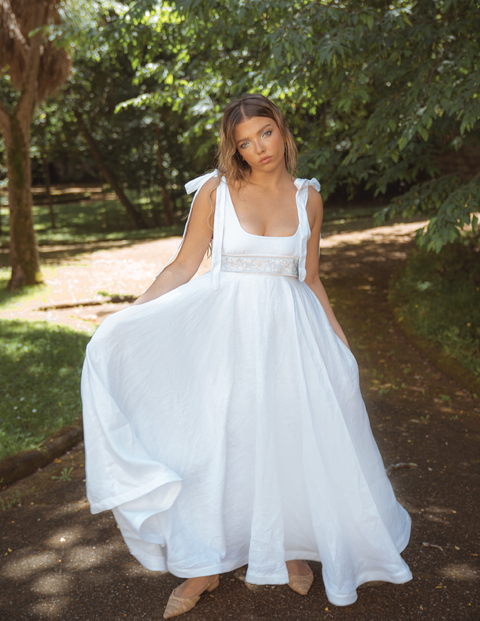 Nerina Dress | Porcelain