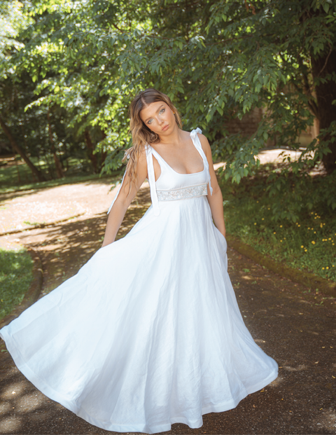 Nerina Dress | Porcelain