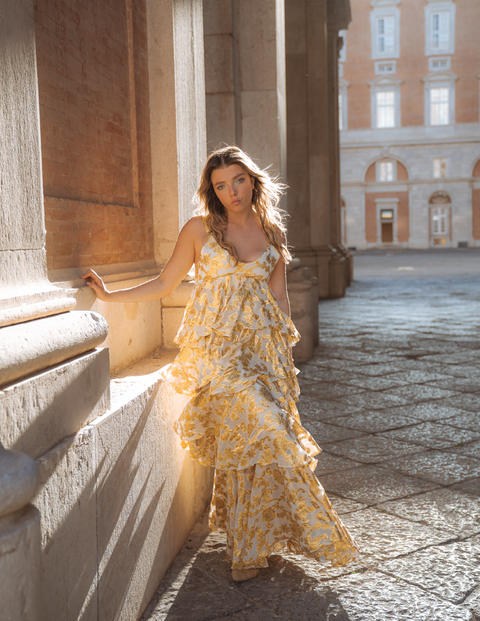 Aurienne Gown in Gold Leaf
