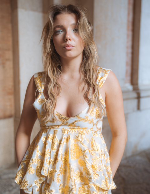 Aurienne Gown | Gold Leaf