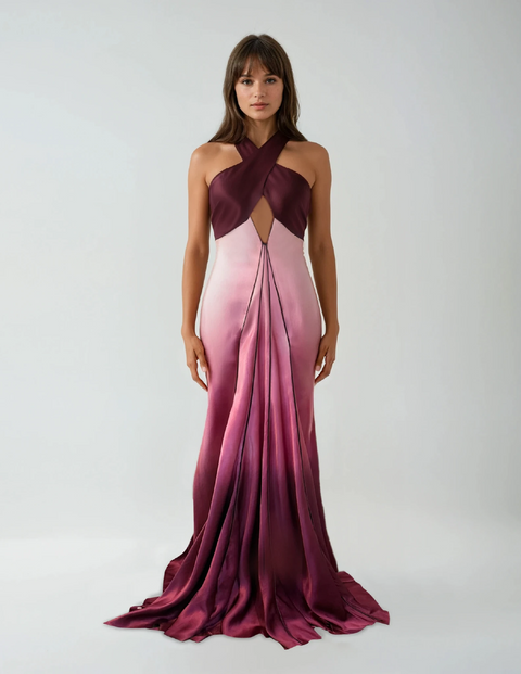 Soleil Gown in Rosé Ombre