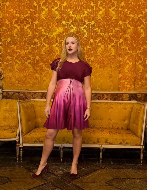 Lunaire dress in Rosé Ombre