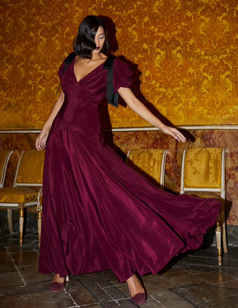 Amara Bow Gown Mulberry