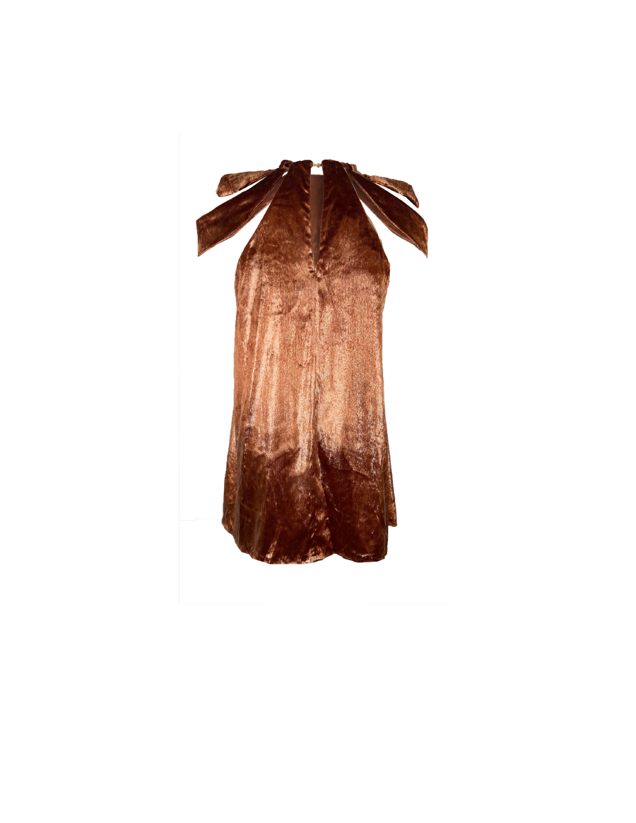 Flavia Dress Bronze - Ghost