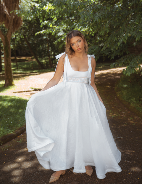 Nerina Dress | Porcelain