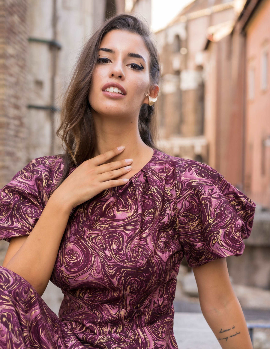 Marcella Dress Current Marble