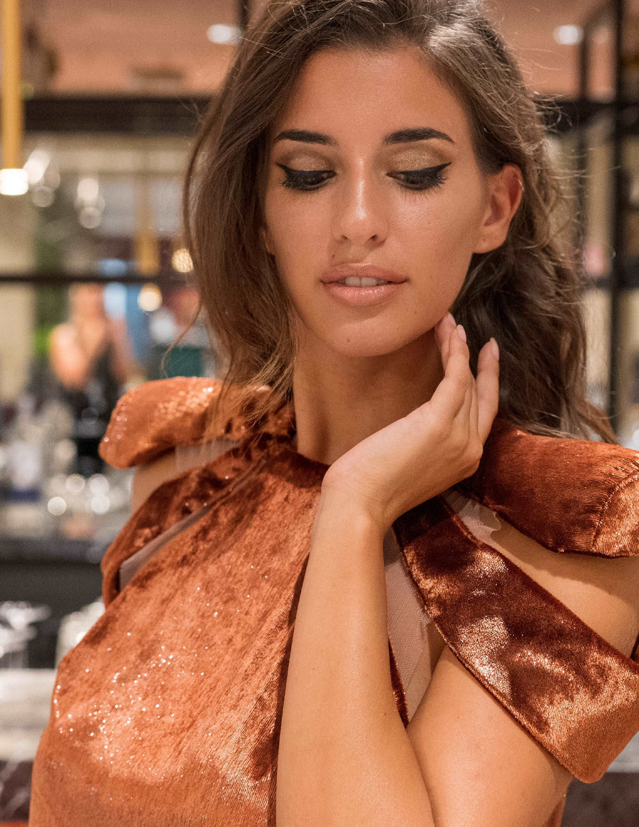 Flavia Dress Bronze